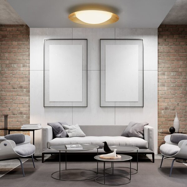 Zlaté kovové stropní LED světlo Nova Luce Zano 50 cm