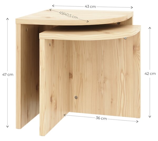 Karup Design Set dřevěných odkládacích stolků Combine