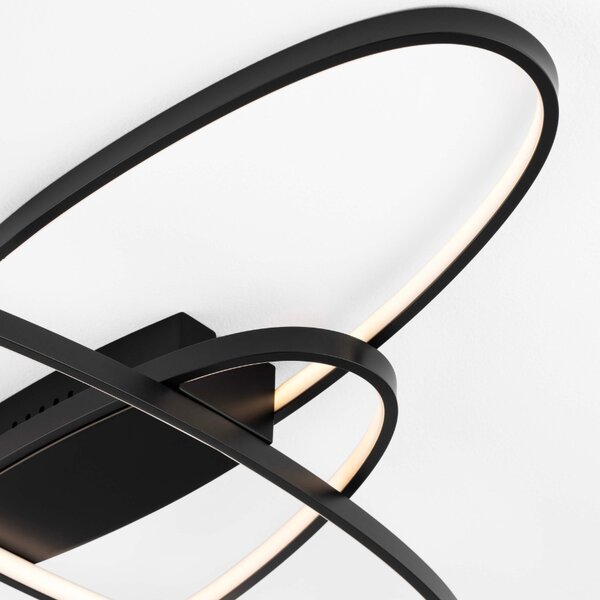 -25 % Dny MOMENTI– Černé kovové stropní LED světlo Nova Luce Ipon 85 cm