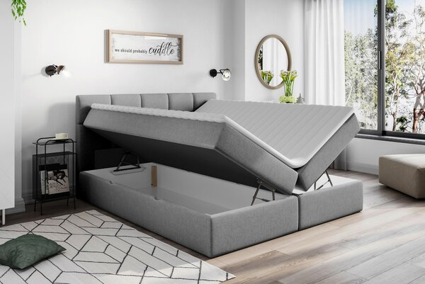 AMERICKÁ POSTEL, 200/220 cm, tmavě šedá Livetastic - Postele s úložným prostorem, Online Only