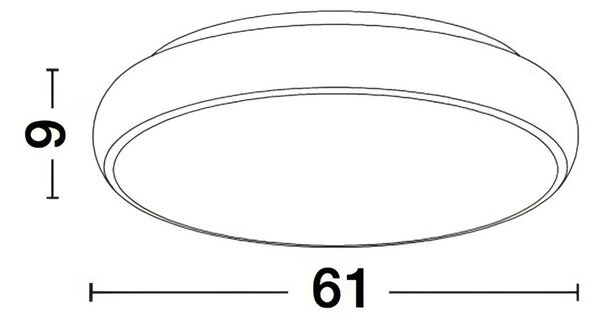 Černé kovové stropní LED světlo Nova Luce Gap 61 cm