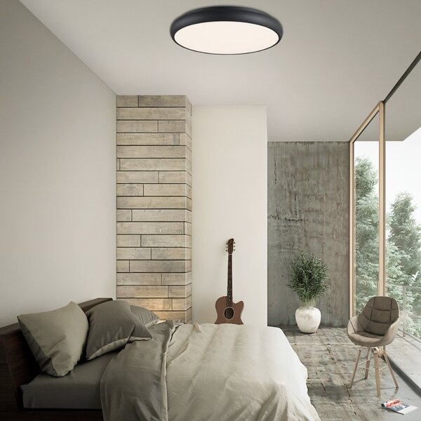 Černé kovové stropní LED světlo Nova Luce Gap 61 cm