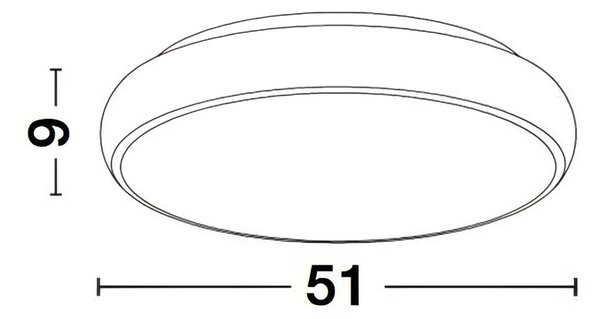 Černé kovové stropní LED světlo Nova Luce Gap 51 cm