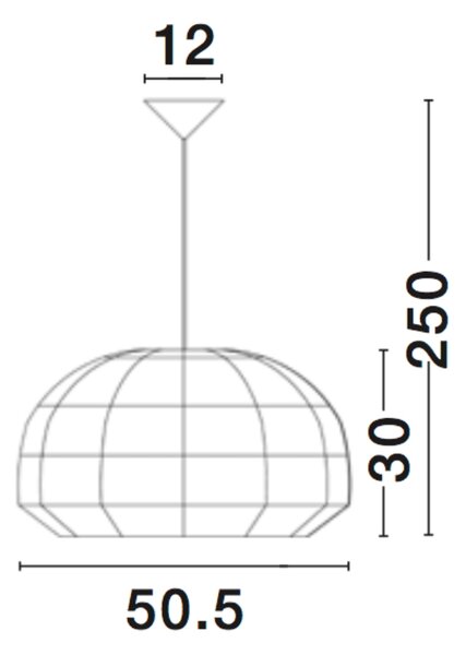 Bílé ratanové závěsné světlo Nova Luce Melody 50,5 cm