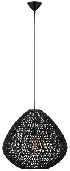 Černé závěsné světlo Nova Luce Melody 50 cm