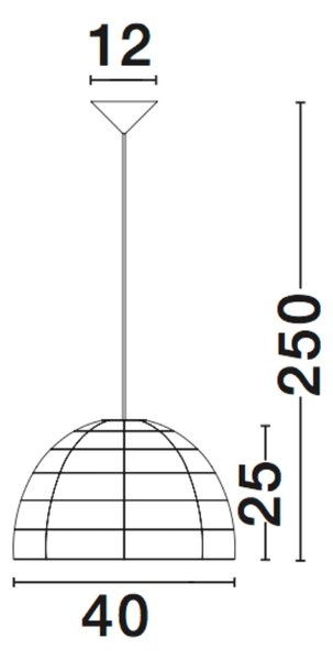Ratanové závěsné světlo Nova Luce Melody II. 40 cm