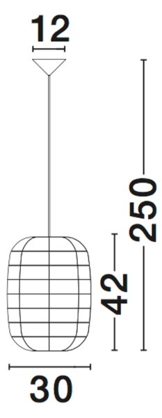 Ratanové závěsné světlo Nova Luce Melody 30 cm