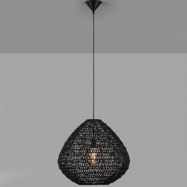 Černé závěsné světlo Nova Luce Melody 50 cm