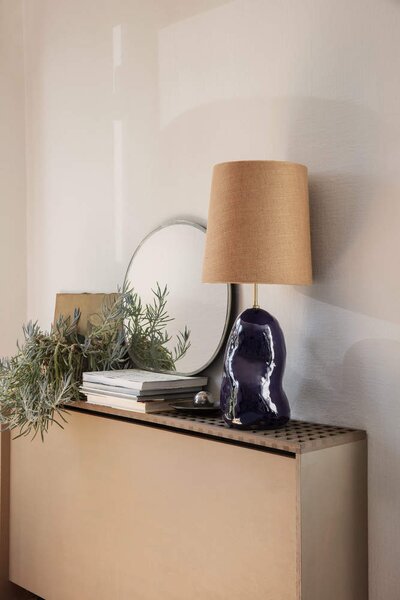 Ferm Living Zrcadlo Pond Small, dark chrome