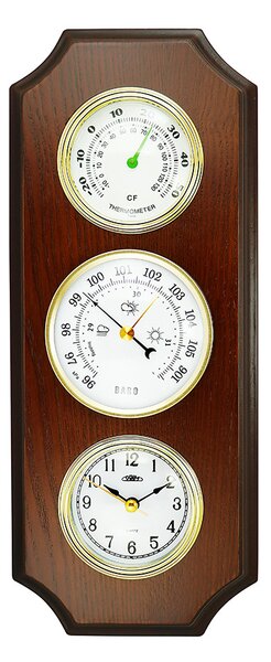 Nástěnné dřevěné hodiny hnědé MPM E06P.3976.50