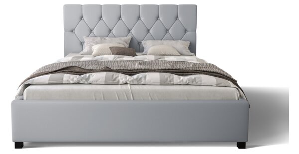 Čalouněná postel HILARY + rošt, 140x200, sioux grey