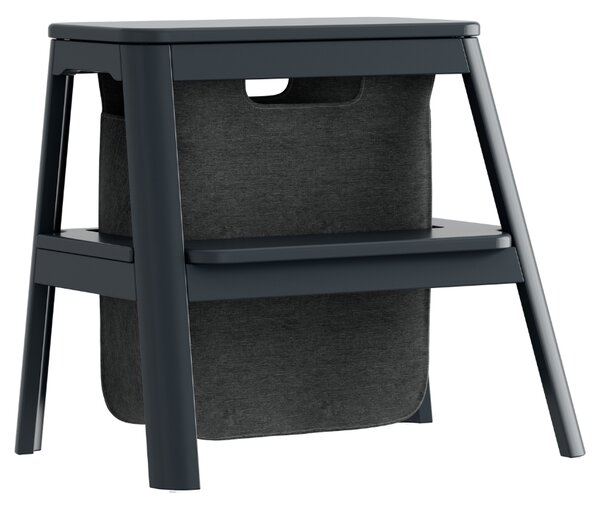 Umage Antracitově šedá dřevěná stolička Step It Up 48 cm