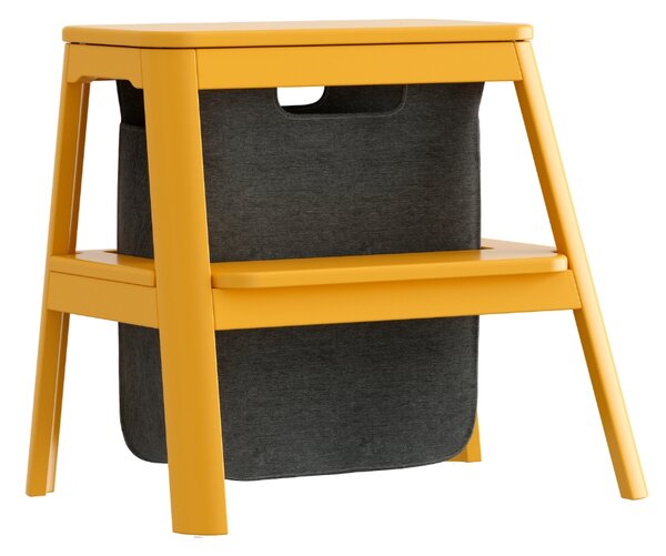 Umage Žluto-šedá dřevěná stolička Step It Up 48 cm