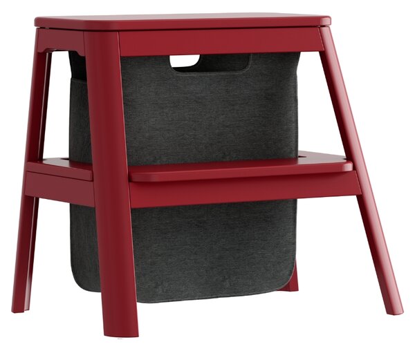 Umage Červeno-šedá dřevěná stolička Step It Up 48 cm