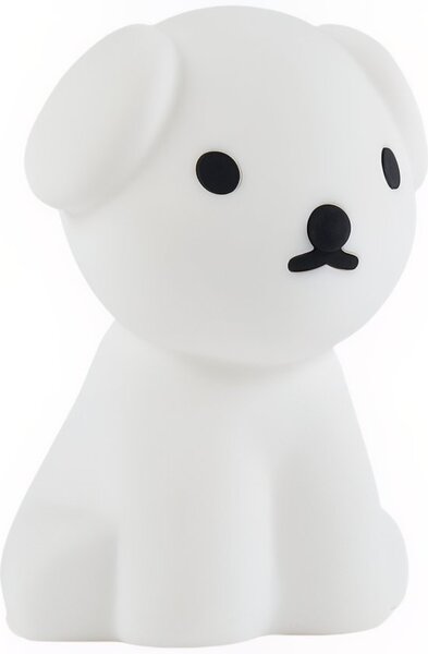 Bílá plastová dětská LED lampa Mr. Maria Snuffy 11 cm