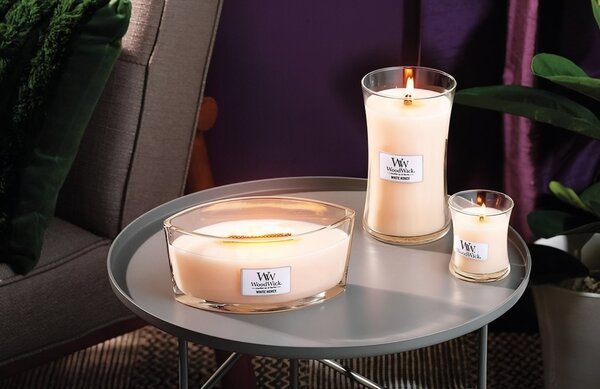 WoodWick Malá vonná svíčka Woodwick, White Honey