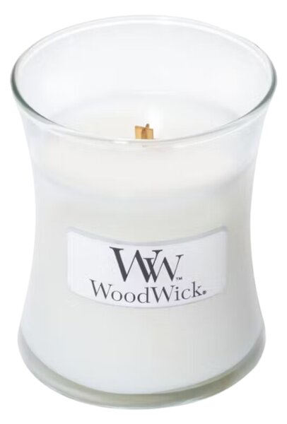 WoodWick Malá vonná svíčka WoodWick, White Tea & Jasmine
