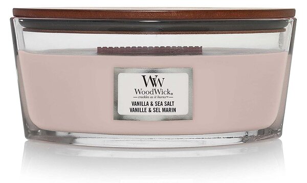 WoodWick - vonná svíčka Vanilla & Sea Salt (Vanilka & mořská sůl) 453g