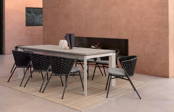 -25 % Dny MOMENTI– Bizzotto Antracitově šedý keramický zahradní rozkládací stůl Otavio 220/340 x 95 cm