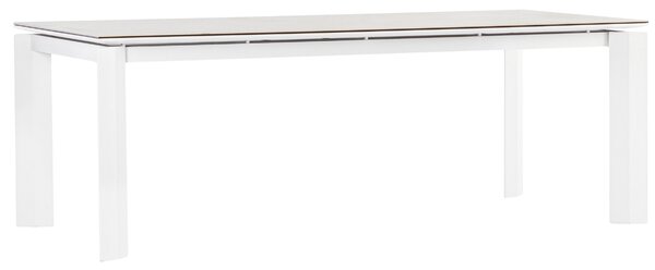 Bizzotto Bílý keramický zahradní rozkládací stůl Otavio 220/340 x 95 cm
