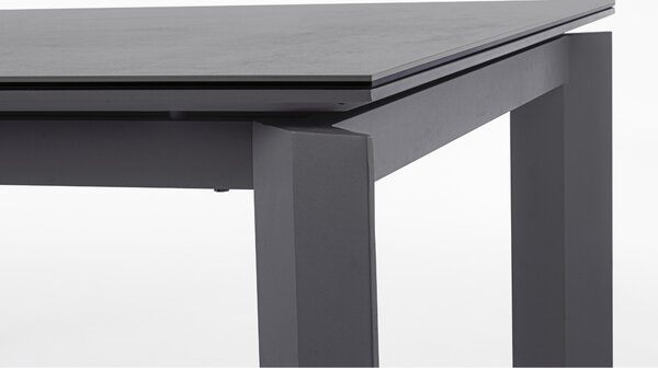 -25 % Dny MOMENTI– Bizzotto Antracitově šedý keramický zahradní rozkládací stůl Otavio 220/340 x 95 cm