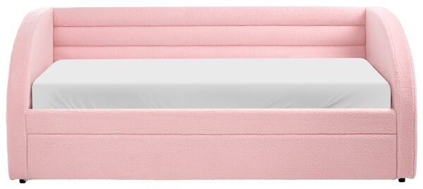 Rozkládací postel Buklé ALBIAC 90 x 200 cm Pastelově růžová