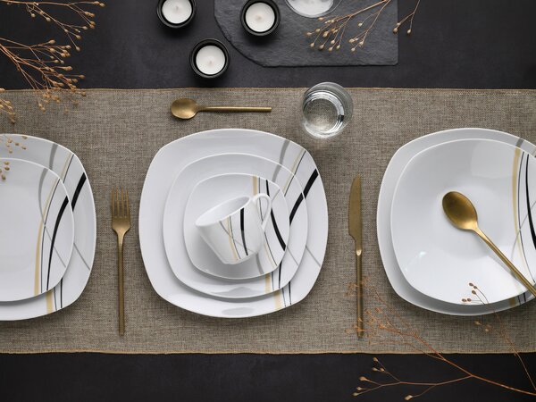 KOMBINOVANÁ SOUPRAVA, 30dílné, kamenina Creatable - Online Only nádobí, Online Only