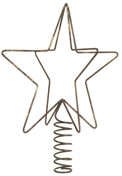 Vánoční hvězda na stromeček Star Antique Brass