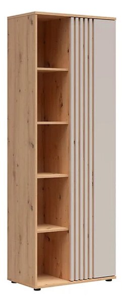 Skříň s regálem Brevas REG1D, dub artisan/kašmír