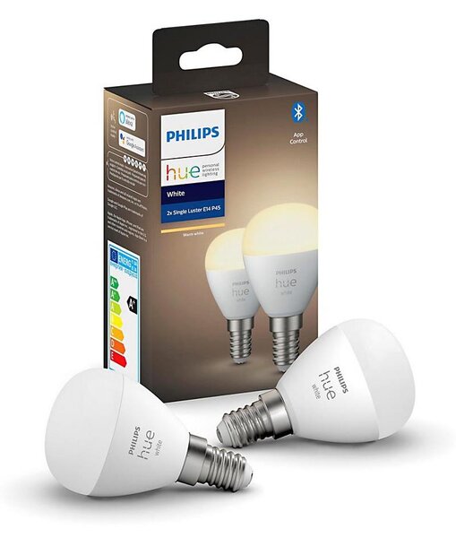 SADA 2x LED Stmívatelná žárovka Philips Hue WHITE P45 E14/5,5W/230V 2700K