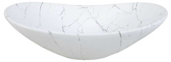 Keramické umyvadlo LENA, bílý mramor, 61 cm