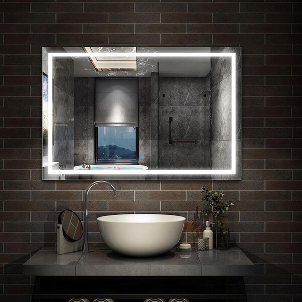 D‘Eluxe Koupelnové podsvícené LED zrcadlo 90x60cm SINGLE TOUCH IF15Y