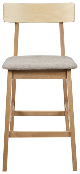 Sada 2 barových židlí ISANTI Dřevo Světle hnědá/Taupe