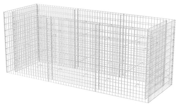 Gabionový vyvýšený záhon ocel 270 x 90 x 100 cm
