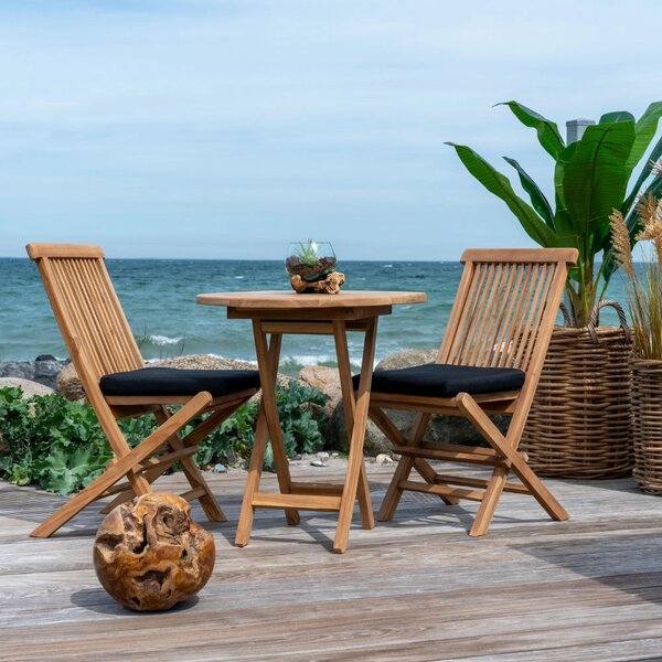 -25 % Dny MOMENTI– Nordic Living Teakový zahradní set dvou židlí a stolku Koby
