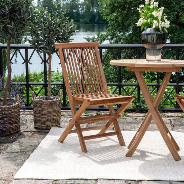 -25 % Dny MOMENTI– Nordic Living Teakový zahradní set dvou židlí a stolku Koby
