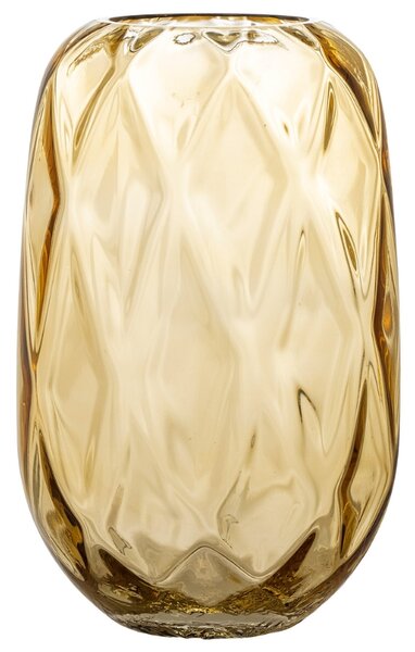 Žlutá skleněná váza Bloomingville Klarasofie 16 cm
