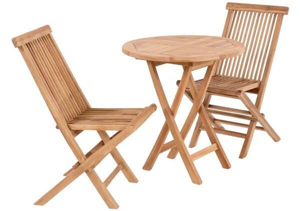 -25 % Dny MOMENTI– Nordic Living Teakový zahradní set dvou židlí a stolku Koby
