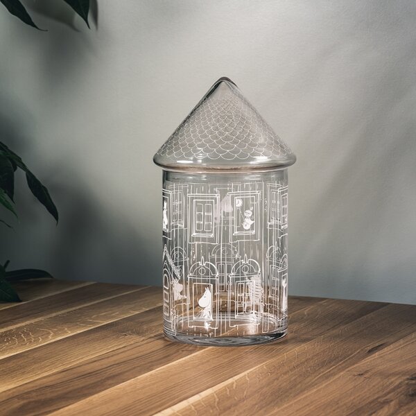 Muurla Skleněná dóza Moominhouse 30,5cm