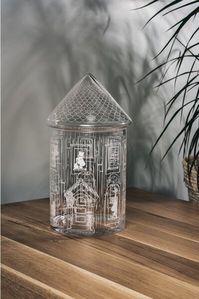 Muurla Skleněná dóza Moominhouse 30,5cm