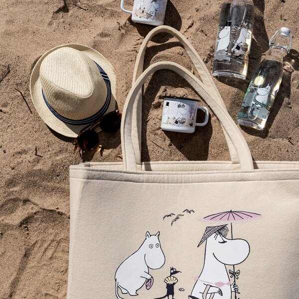 Muurla Skleněná lahev Moomin Fun in the water 0,5l