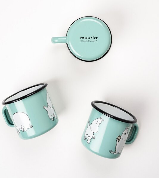 Muurla Hrnek Moomin 0,37l, smalt / mátový