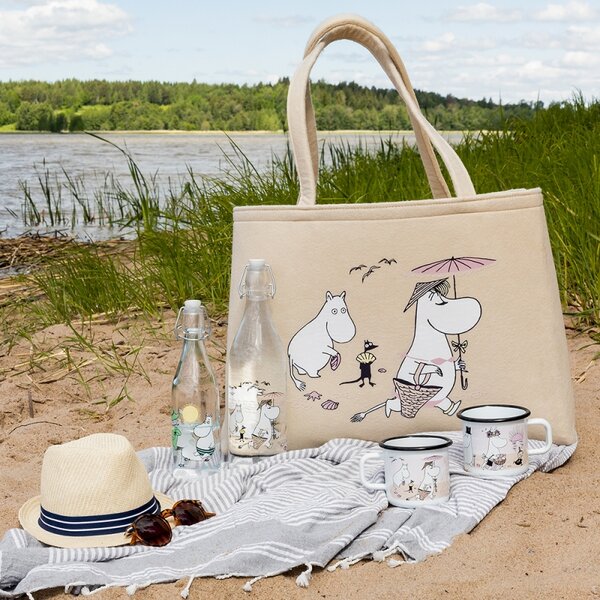 Muurla Skleněná lahev Moomin Fun in the water 0,5l