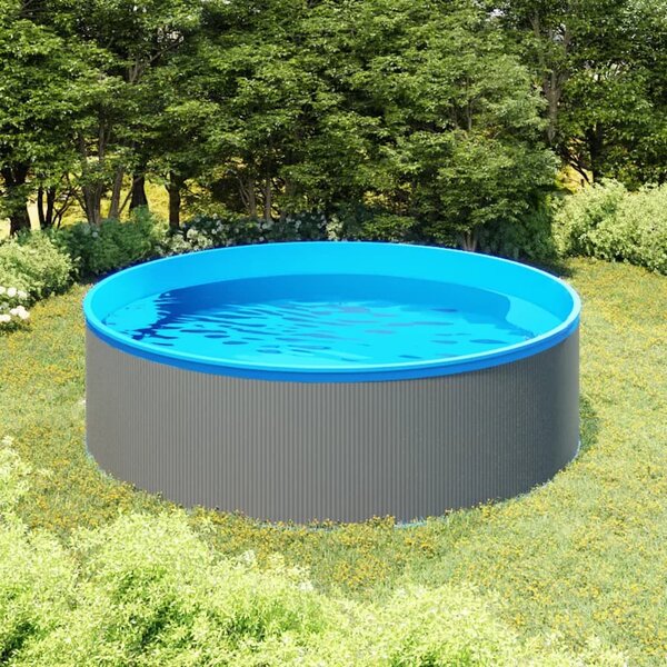Nadzemní bazén 350 x 90 cm šedý