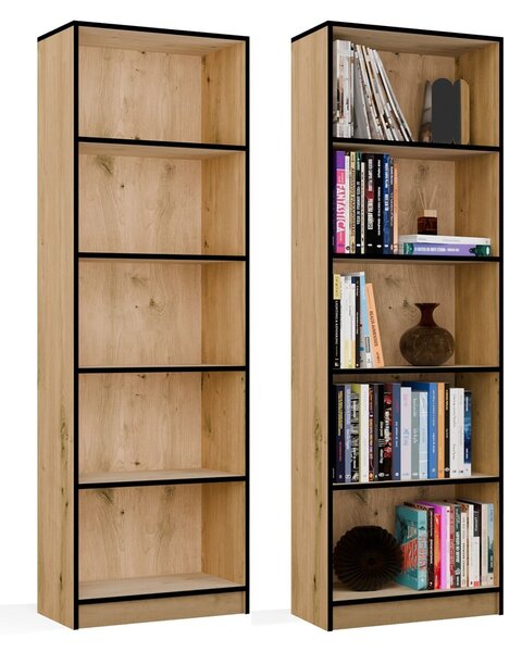 TP Living Knihovna R60 60 cm dub Artisan/černá
