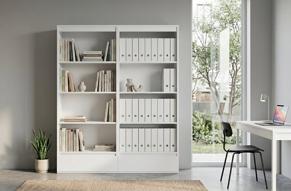 TP Living Sada 2 ks kancelářských regálů Palermo bílá