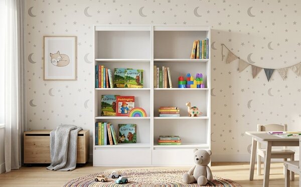 TP Living Sada 2 ks kancelářských regálů Palermo bílá