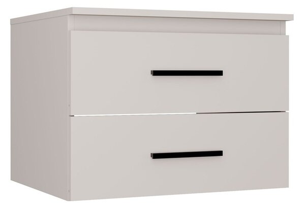 TP Living Závěsná skříňka pod umyvadlo s deskou NEL 2S 60 cm kašmírová