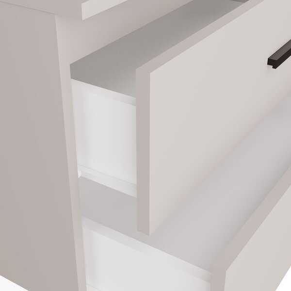 TP Living Závěsná skříňka pod umyvadlo s deskou NEL 2S 60 cm kašmírová