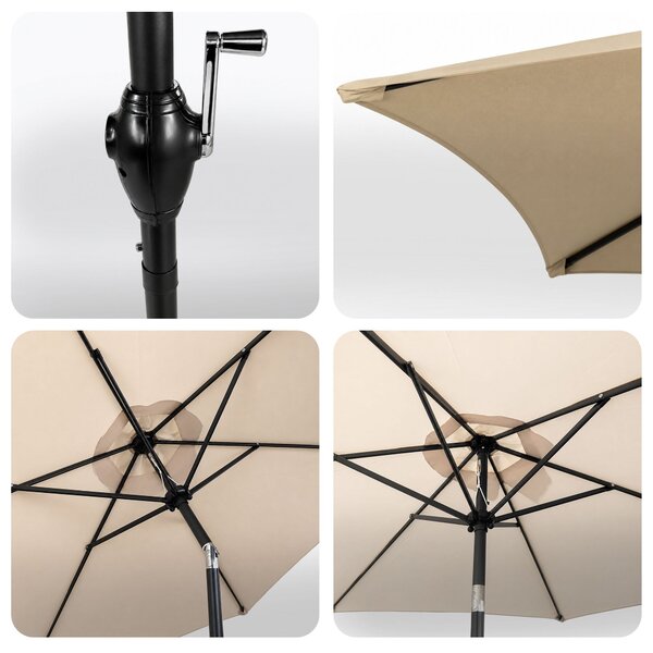 Ak furniture Zahradní slunečník ORIENT 270 cm béžový